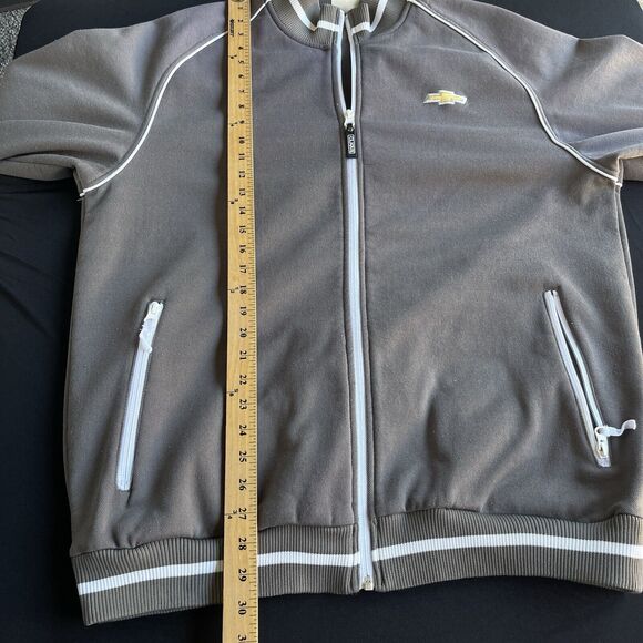 Clique Chevy Mens Jacket Extra Large XL Full Zip Gray Chevrolet Bowtie Casual - Picture 10 of 11